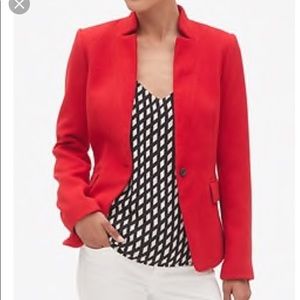 Fire hot red Banana Republic wool blazer